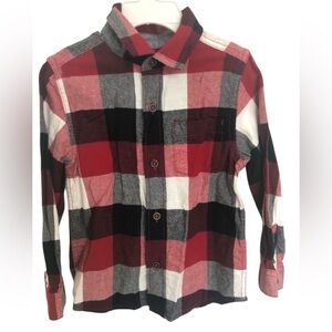 Cat & Jack Flannel Red & Black Shirt Boys Sz. 4T